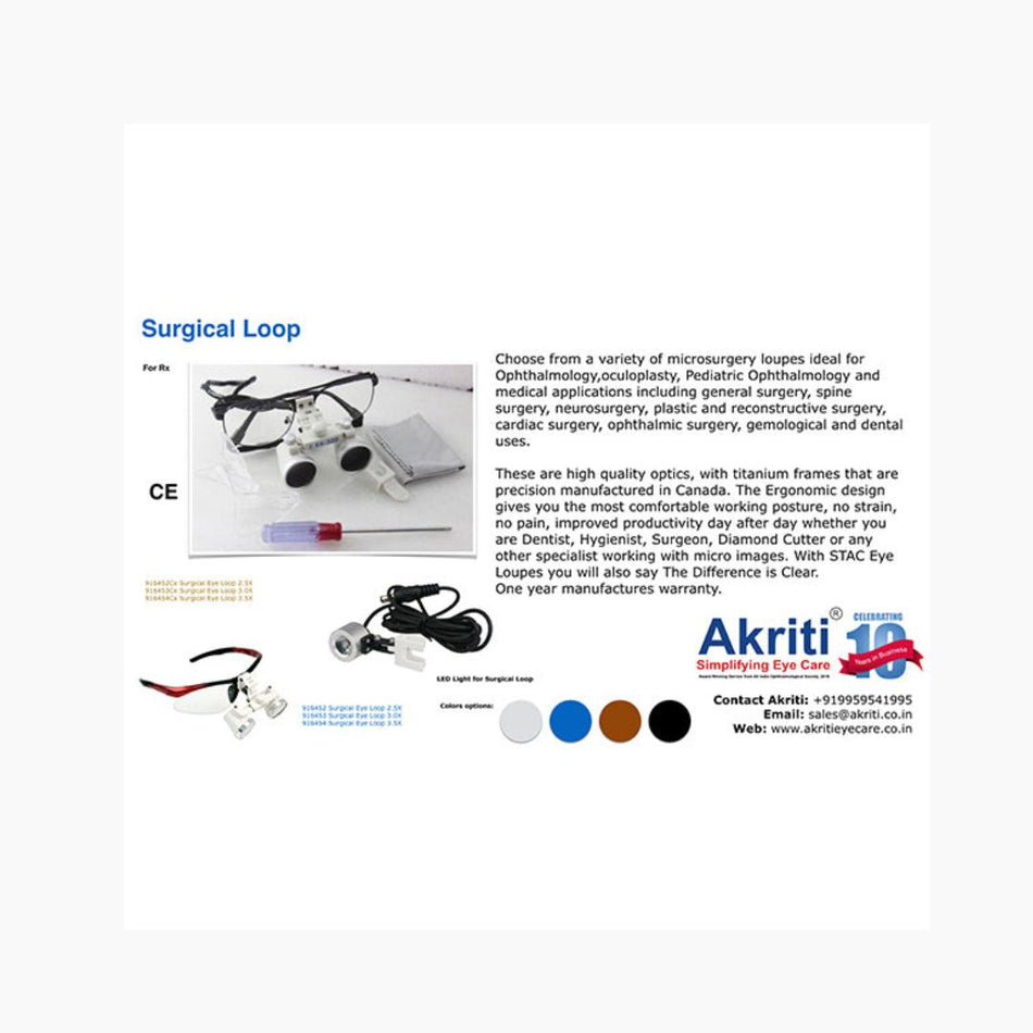 Surgical Loop 2.5X With Spectacle Correction