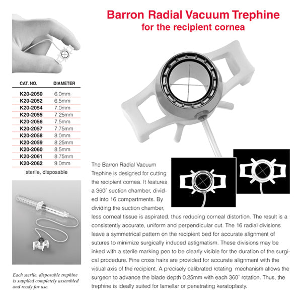 Barron Radial Vaccume Trephine 9.0mm Sterile