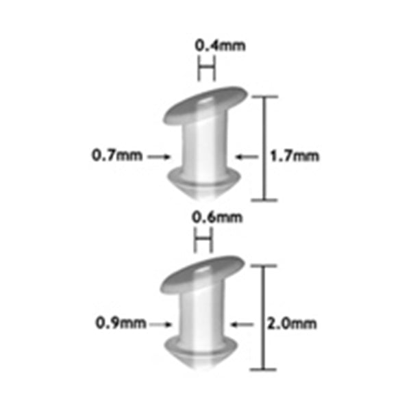 PVP Perforated Medium Plugs 0.9 mm